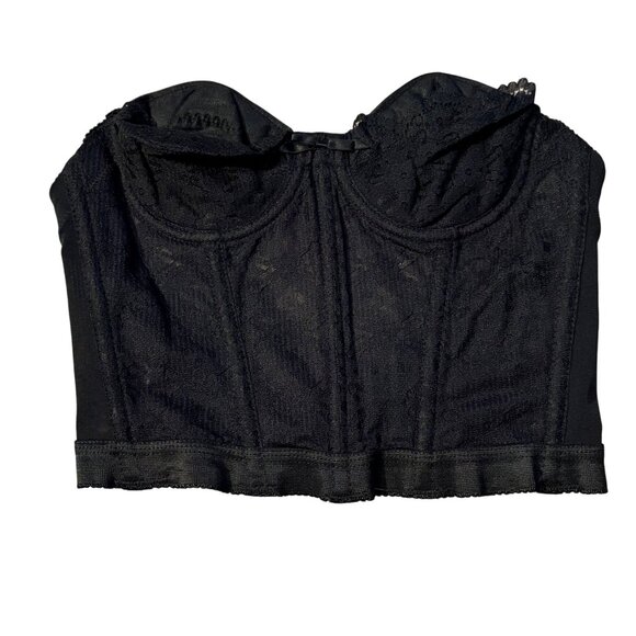 Vintage Youthcraft Black Lace Strapless Bustier 32A Tailored In The Philippines - Picture 1 of 3